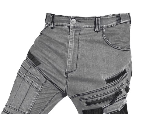 Spodnie robocze DENIM, wzmocnienia Oxford, szare, rozmiar S
