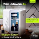 AD 8084 white Mini lodówka 4l | chłodzenie i podgrzewanie | do domu i samochodu | system peltiera