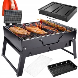 Grill węglowy TURYSTYCZNY 35 x 27 cm – Kempingowy, Przenośny, Składany