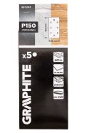Papiery ścierne na rzep 93 x 185 mm, P150, 5 szt., z 8 otworami