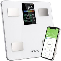 Waga łazienkowa LCD-analityczna biała Ruhhy 20676