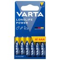 6x bateria R-03 R03 AAA LR06 1,5V VARTA Longlife Power alkaiczna