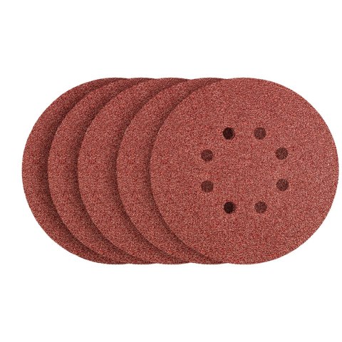 Krążki ścierne rzep 150 mm, P60, 5 szt., z 8 otworami