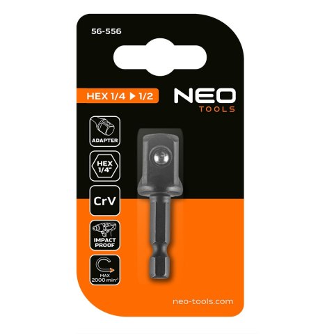 Adapter z 1/4" HEX na 1/2" Kwadrat