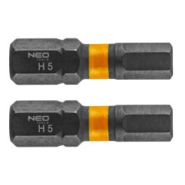 Bity udarowe HEX5 x 25 mm, 2 szt.