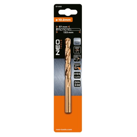 Wiertło do metalu HSS-Co, 10.2 mm