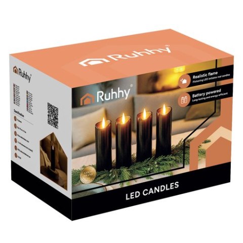Świece LED 12 sztuk 15cm Ruhhy 26382