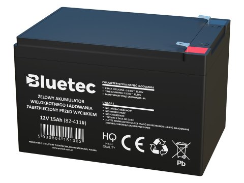 82-411# Akumulator żelowy 12v 15ah bluetec