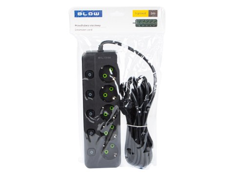 98-318# Przedłużacz sieciowy ps-580s 5-gniazd 5m czarny 3x1mm
