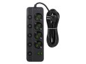 98-322# Przedłużacz sieciowy ps-450m 4-gniazda 2xusb+usb-c 5m czarny 3x1mm