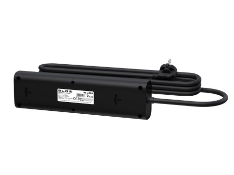 98-326# Przedłużacz sieciowy ps-450t 4-gniazda 3xusb+usb-pd 3m czarny 3x1mm