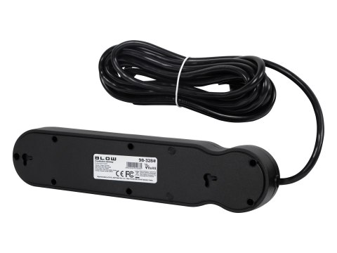 98-328# Przedłużacz sieciowy ps-440 4-gniazda 2xusb+usb-c 5m czarny 3x1mm