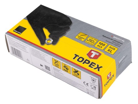 Rękawice nitrylowe, 100 sztuk, rozmiar XL