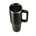 Kubek termiczny ze słomką i uchwytem termos 1200ml czarny