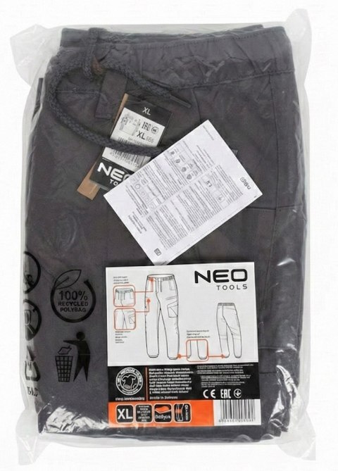 Spodnie robocze OUTDOOR, typu jogger, szare, rozmiar XL