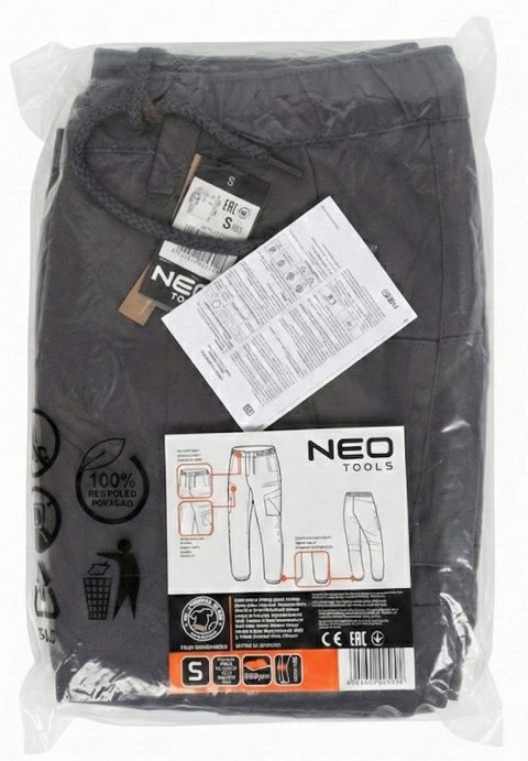 Spodnie robocze OUTDOOR, typu jogger, szare, rozmiar S