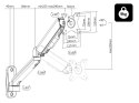 76-882# Uchwyt tv lcd hq 17"-32" naścienny z przegubem