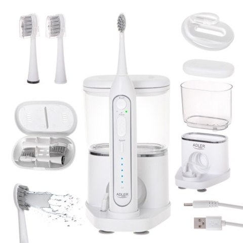 AD 2180 white Szczoteczka soniczna z irygatorem 2 w 1