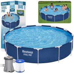 Basen ogrodowy stelażowy 366 x 76 cm zestaw Bestway 56681