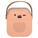 Zestaw do karaoke głośnik Bluetooth 2 mikrofony USB LED 6W różowy