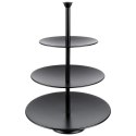 3-piętrowa Patera na Ciastka Owoce Słodycze Czarna EXCELLENT HOUSEWARE