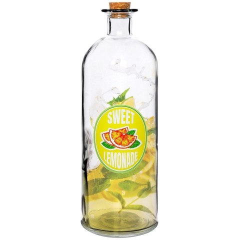 Butelka na Lemoniadę VILDE Szklana 1 L Zamykana na Korek Cytryna