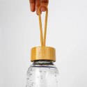 Butelka na Wodę VILDE Szklana 600 ml Silikonowy Pokrowiec Czarny