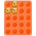 Forma do Pieczenia 20 Muffinek Babeczek Silikonowa Brązowa ORION 29x23,5 cm