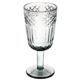 Kieliszek do Wina VILDE Szklany Czarny 270 ml Zdobiony Elegancki