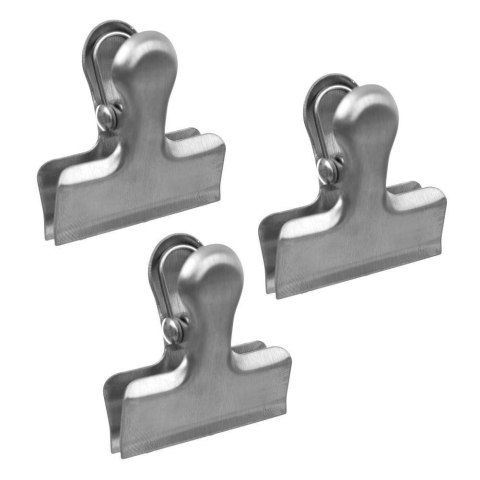 Klipsy do Torebek ORION Stal Nierdzewna 3 szt. 4 cm Szczelne