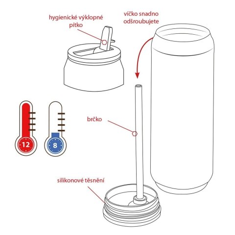 Kubek termiczny puszka hokej 700 ml