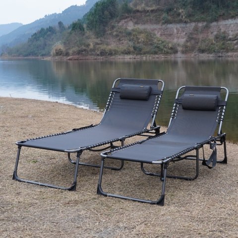 Leżak Plażowy Turystyczny Składany KING CAMP Bavaria 200 x 68 cm – wygodny, wytrzymały, mobilny