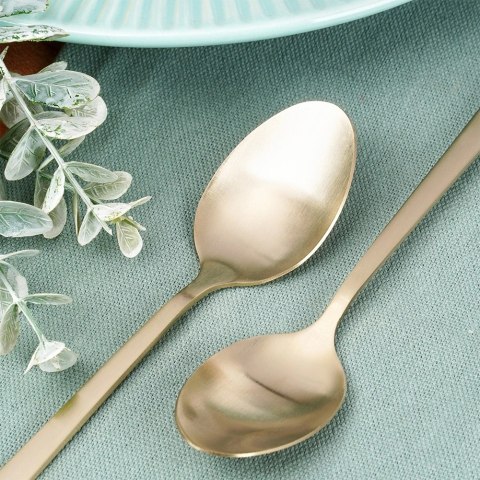 Łyżeczki Koktajlowe Stal Nierdzewna Złote 4 Szt.18 cm EXCELLENT HOUSEWARE