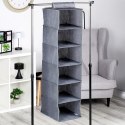 Organizer Wiszący do Szafy 6 Półek 30 x 30 x 120 cm STORAGE SOLUTIONS Szary