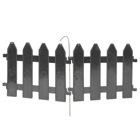 Płotek Palisada Obrzeże Ogrodowy Szary Ozdobny Solidny VILDE 200 x 15 cm