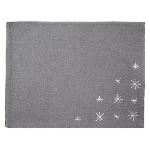 Podkładka na Stół Bawełniana Świąteczna 33,5 x 26 cm ORION Płatek Szara