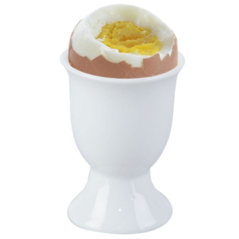Podstawka na Jajko Porcelanowa Biała MONA 7 cm ORION Elegancka do Jaj
