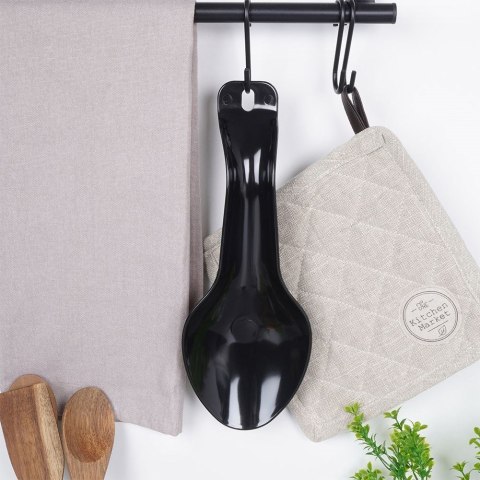 Podstawka pod Chochlę i Łyżkę Czarna 29 x 10,5 cm VILDE Ochrona Blatu