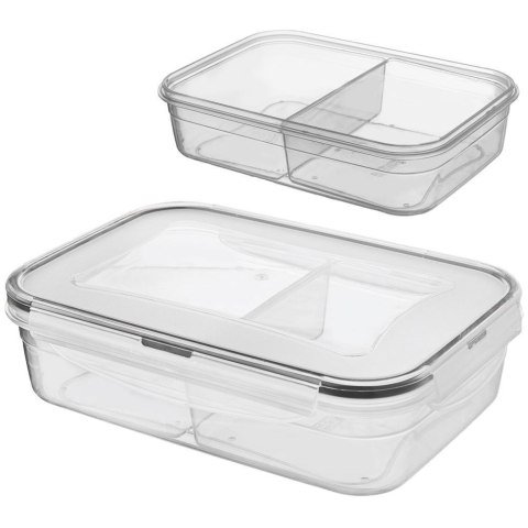 Pojemnik Lunchbox Dzielony 2 Komory Szczelny 1 L ORION Zmywarka 21 x 15 cm