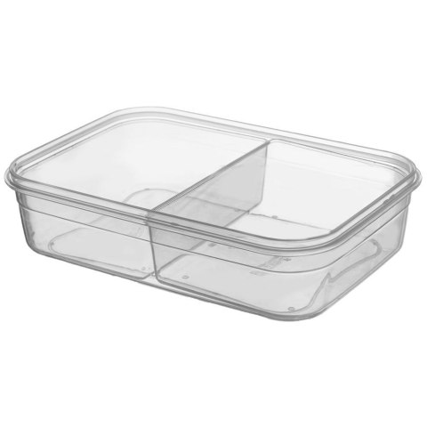Pojemnik Lunchbox Dzielony 2 Komory Szczelny 1 L ORION Zmywarka 21 x 15 cm