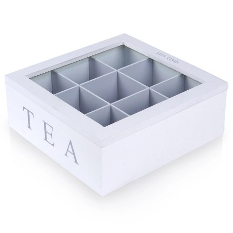 Pojemnik Organizer Szkatułka na Herbatę EXCELLENT HOUSEWARE 22x22x8,5 cm