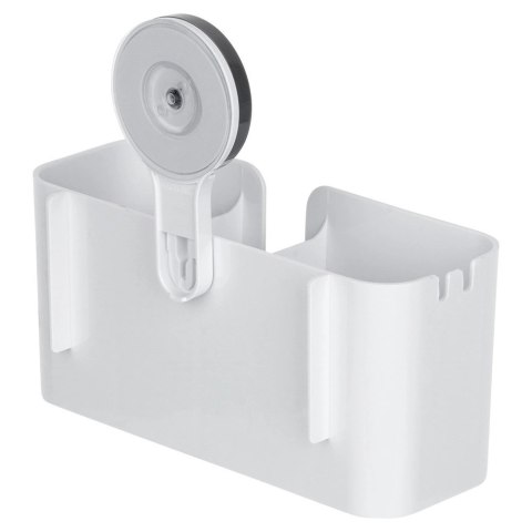 Półka Pod Prysznic Biała 3 Przegrody na Przyssawkę 21 x 9 cm BS