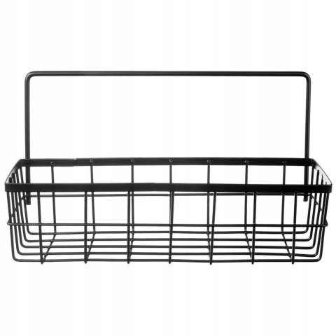 Półka Wisząca Metalowa Czarna Koszyk Reling 30 x 105 cm ORION