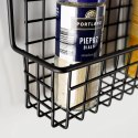 Półka na Przyprawy Metalowa Wisząca Loft Czarna Solidna ORION 9,5x6,5x14 cm