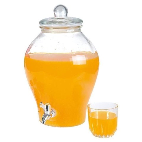 Słój Dozownik do Napojów z Kranikiem Szklany Zamykany Solidny ORION 6,5 L