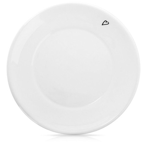 Spodek Mały Talerzyk Ceramiczny Biały SERCE 12 cm do Kubka ORION