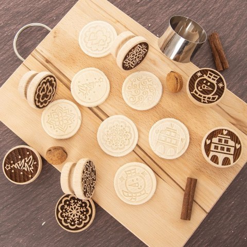 Stempel do Ciastek Drewniany Choinka Pierników Dekoracja 5,5 cm ORION