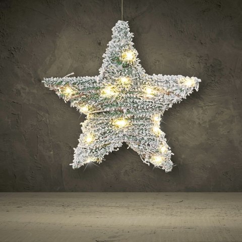 Stroik Gwiazda Ozdoba Świąteczna Świecąca 20 LED Wisząca Solidna VILDE 30cm