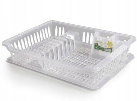 Suszarka do Naczyń 40 x 29 x 8,5 cm z Tacą Tworzywo Białe HOBBY LIFE