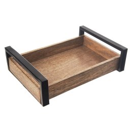 Taca do Serwowania Podawania Drewniana Prostokątna Loft ORION 30,5 x 22 cm